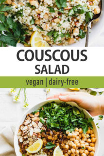 Israeli Couscous Salad text overlay
