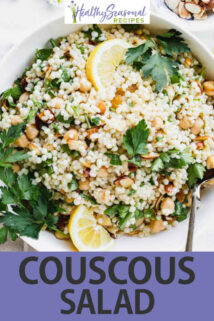 Israeli Couscous Salad text overlay