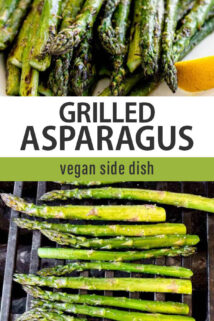 Grilled Asparagus text overlay