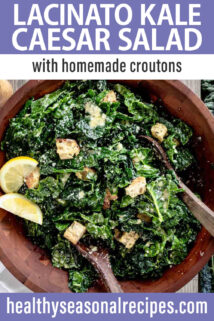 Lacinato Kale Caesar Salad text overlay