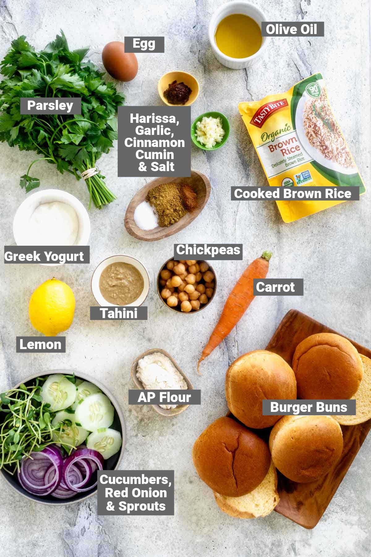 ingredients for this recipe with labels