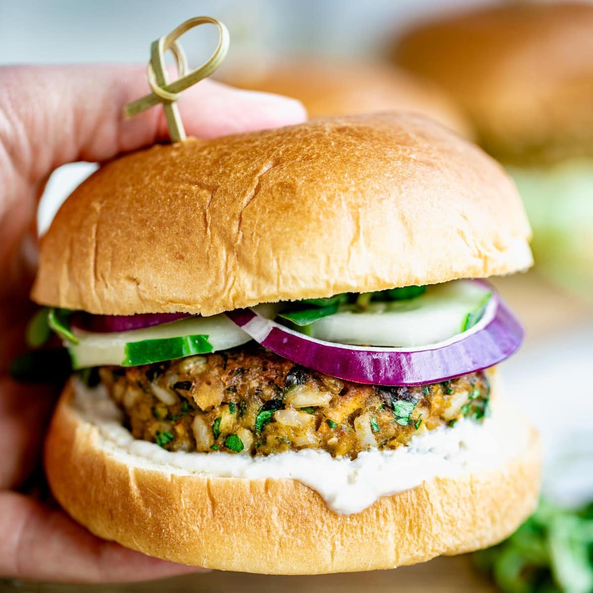 Chickpea Burgers with Brown Rice Healthy Seasonal Recipes