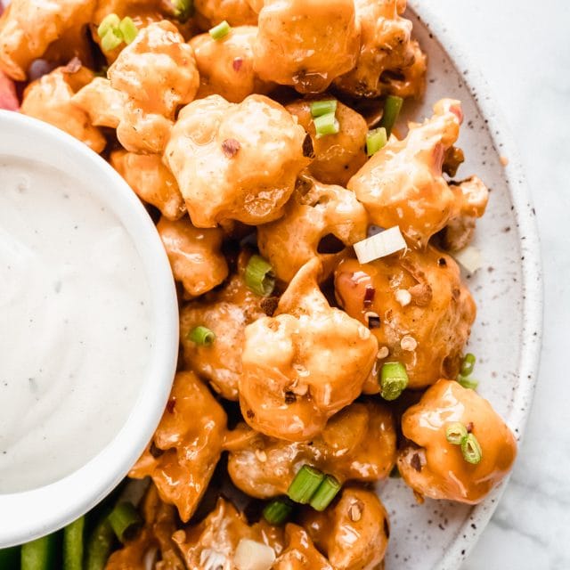 Bang Bang Cauliflower Made in the Air Fryer