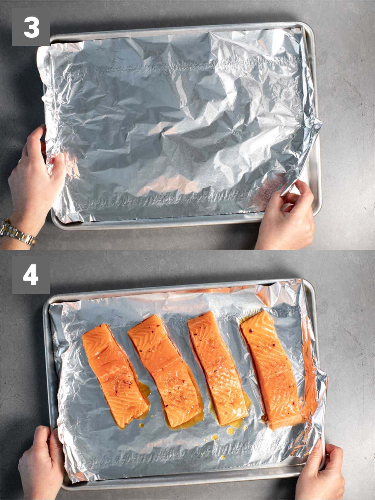 maple glazed salmon step 3 and 4