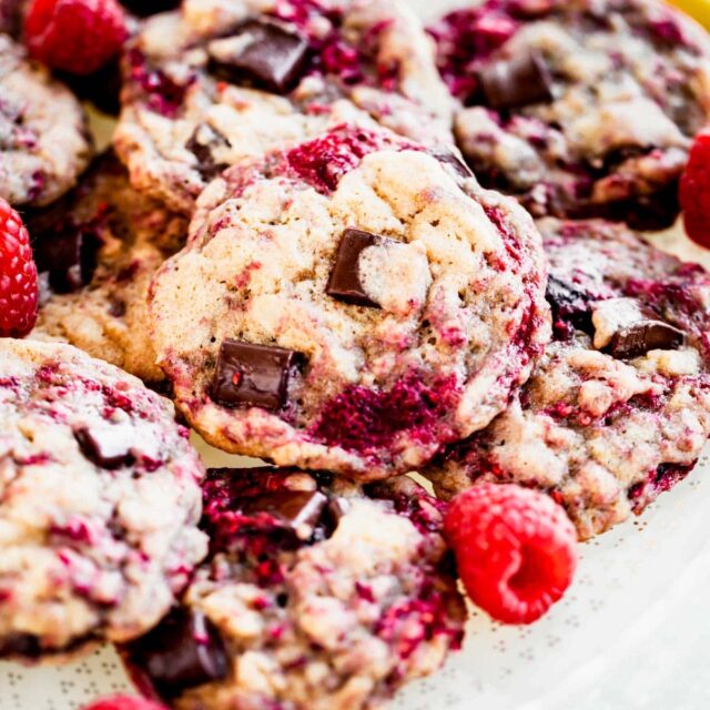 Raspberry Chocolate Chunk Cookies