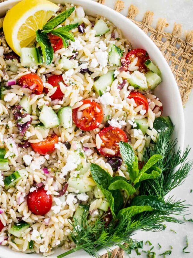 The Best Greek Orzo Pasta Salad Healthy Seasonal Recipes