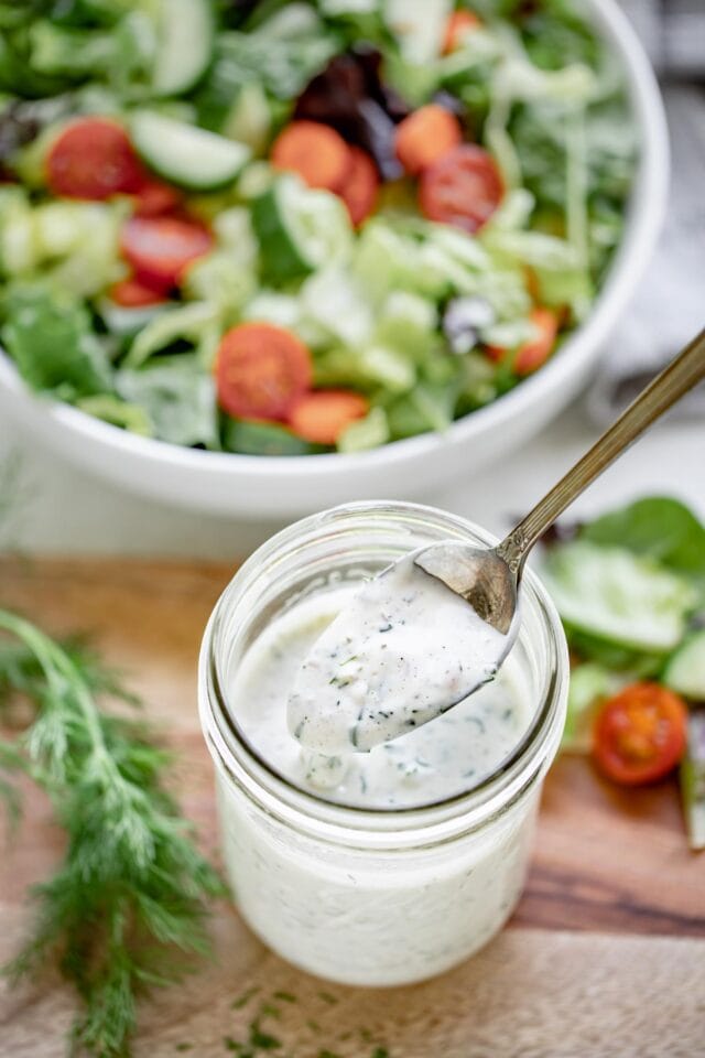 Greek Yogurt Ranch Salad Dressing (Low Calorie) - Healthy Seasonal Recipes