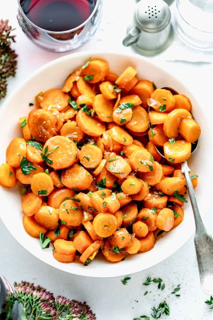 Easy maple glazed carrots