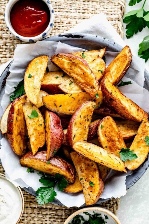Oven Roasted Red Potato Wedges Healthy Seasonal Recipes