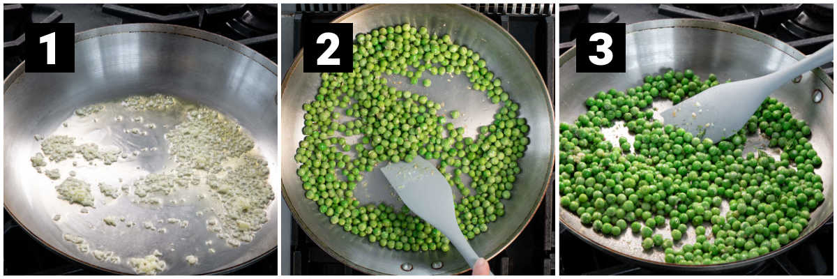 steps for making sauteed peas