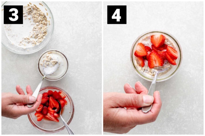 Step Overnight Strawberry Overnight Oats - Healthy Seasonal Recipes