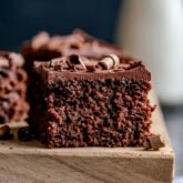 a single slice of the cake from the side